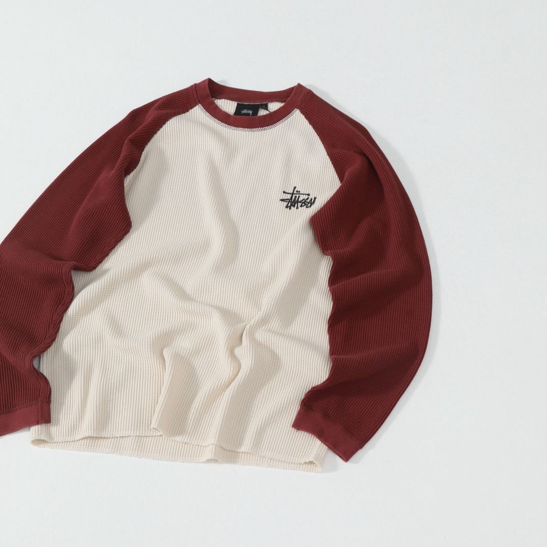 Stüssy Raglan Thermal Basic Sweatshirt（1140356）