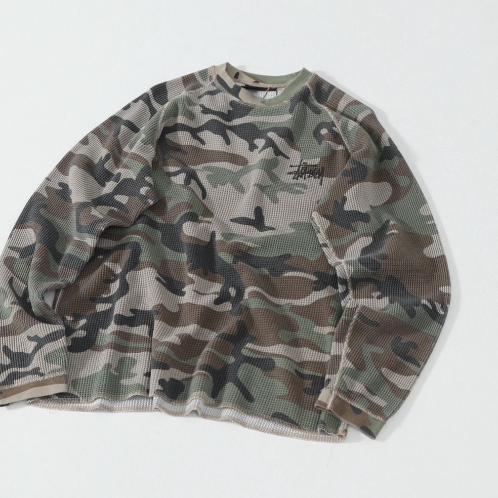 Stüssy Raglan Thermal Basic Sweatshirt（1140356）