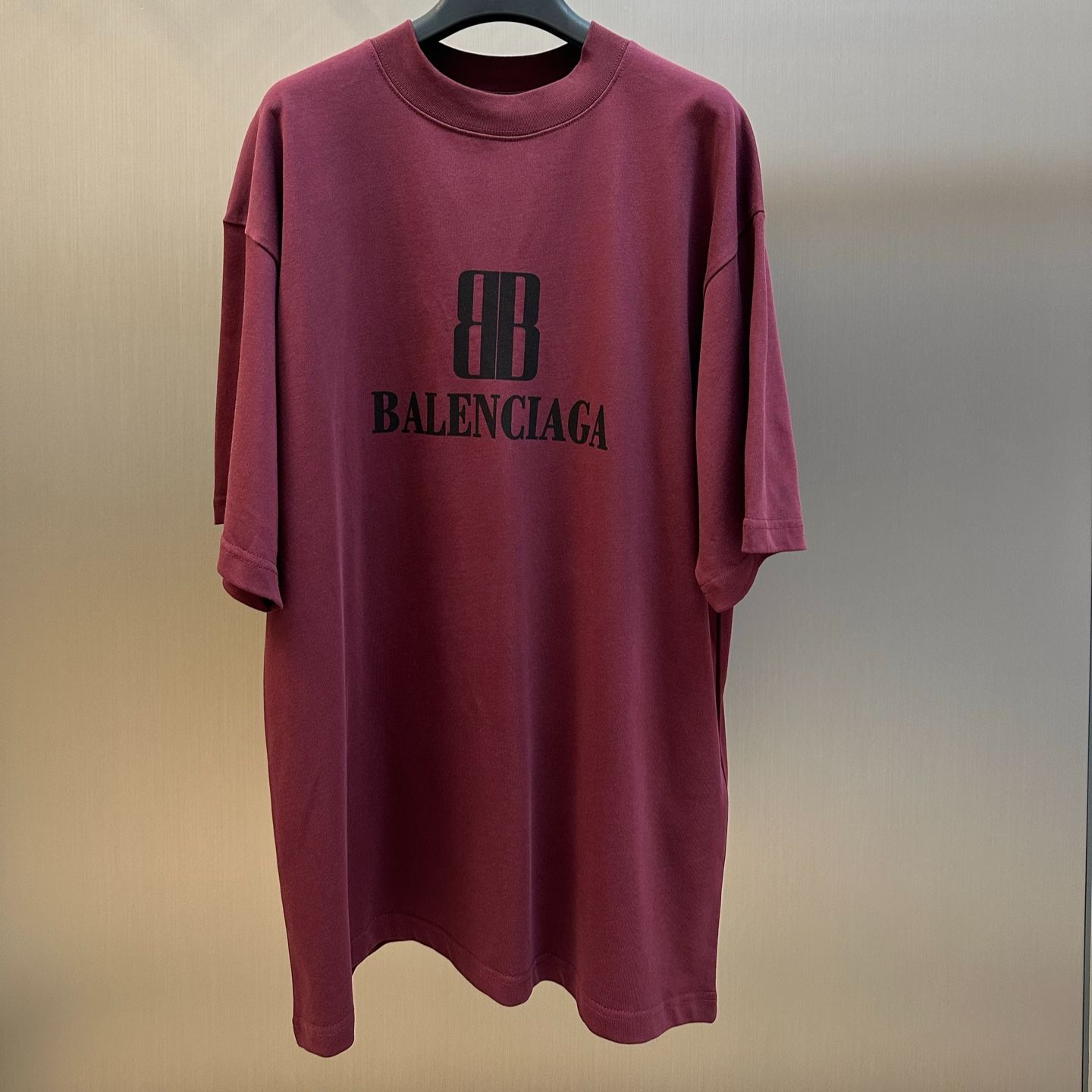 Balenciaga Nano Bb T-Shirt Black (764235TSVU41083）
