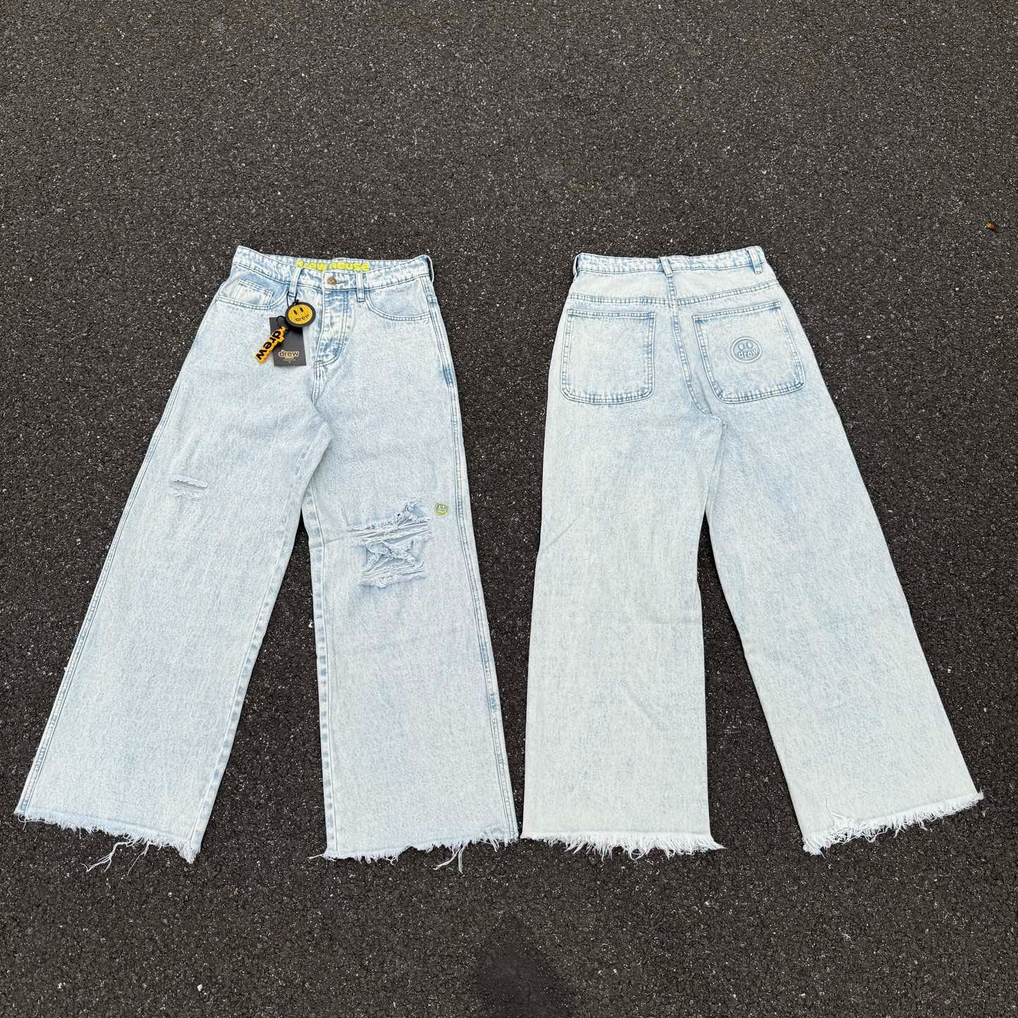 Drew House ultra wide leg jean "Distressed Vintage Indigo"（DR-SS22-161）