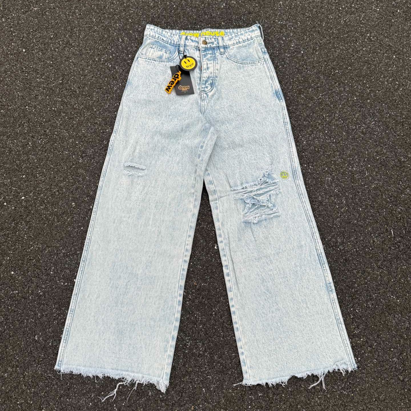Drew House ultra wide leg jean "Distressed Vintage Indigo"（DR-SS22-161）