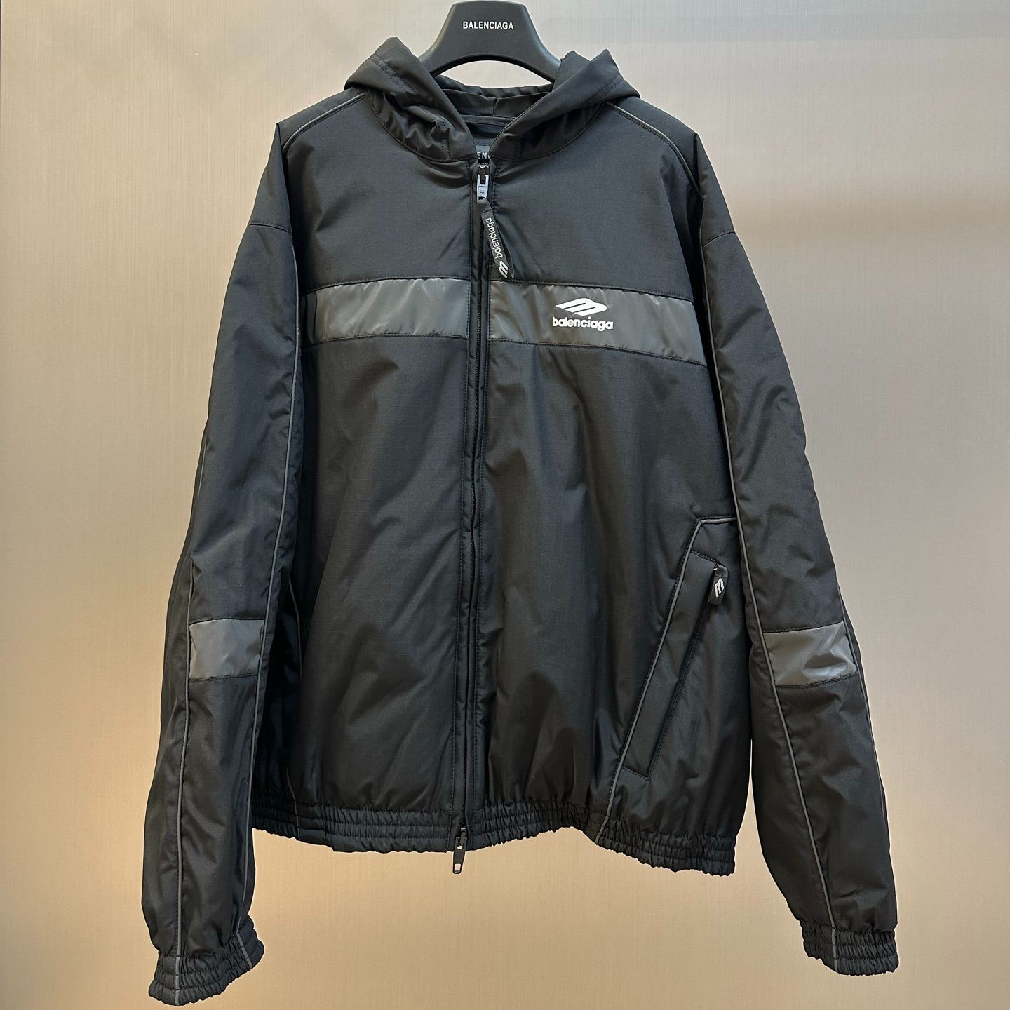 Balenciaga 3B Sports Icon Ski Tracksuit Parka Black（857736TPO411000）