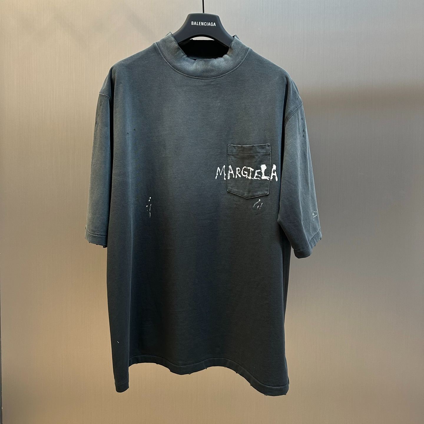 Maison Margiela Men's Graffiti Logo T-Shirt "Black" (S50GC0714S24567-861）