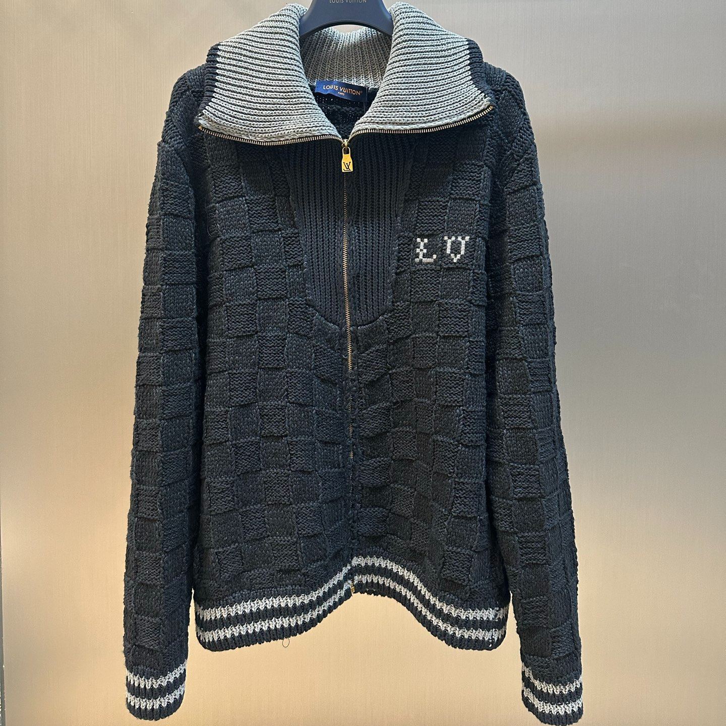 Louis Vuitton DAMIER Knitted Waist-cinching Jacket（1AJBVJ）