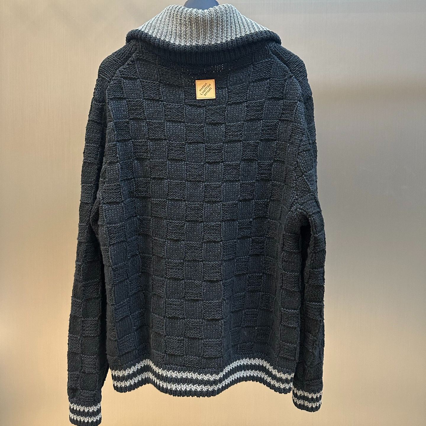 Louis Vuitton DAMIER Knitted Waist-cinching Jacket（1AJBVJ）