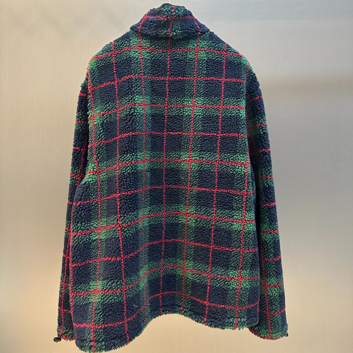 MIU MIU Checked Teddy Zipper Jacket（MJL042-18ZQ-F0D3Z-S-OOO）