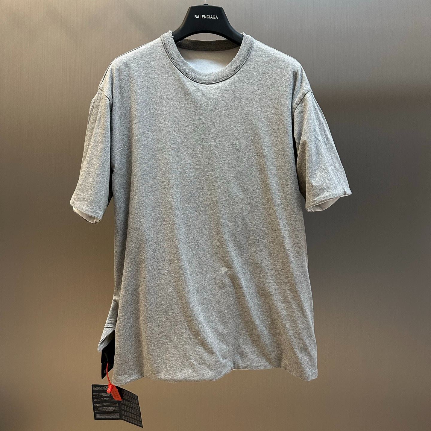 PRADA logo reversible cotton crew neck short sleeve T-shirt (UJN960-1801-F0AV1-S-OOO）