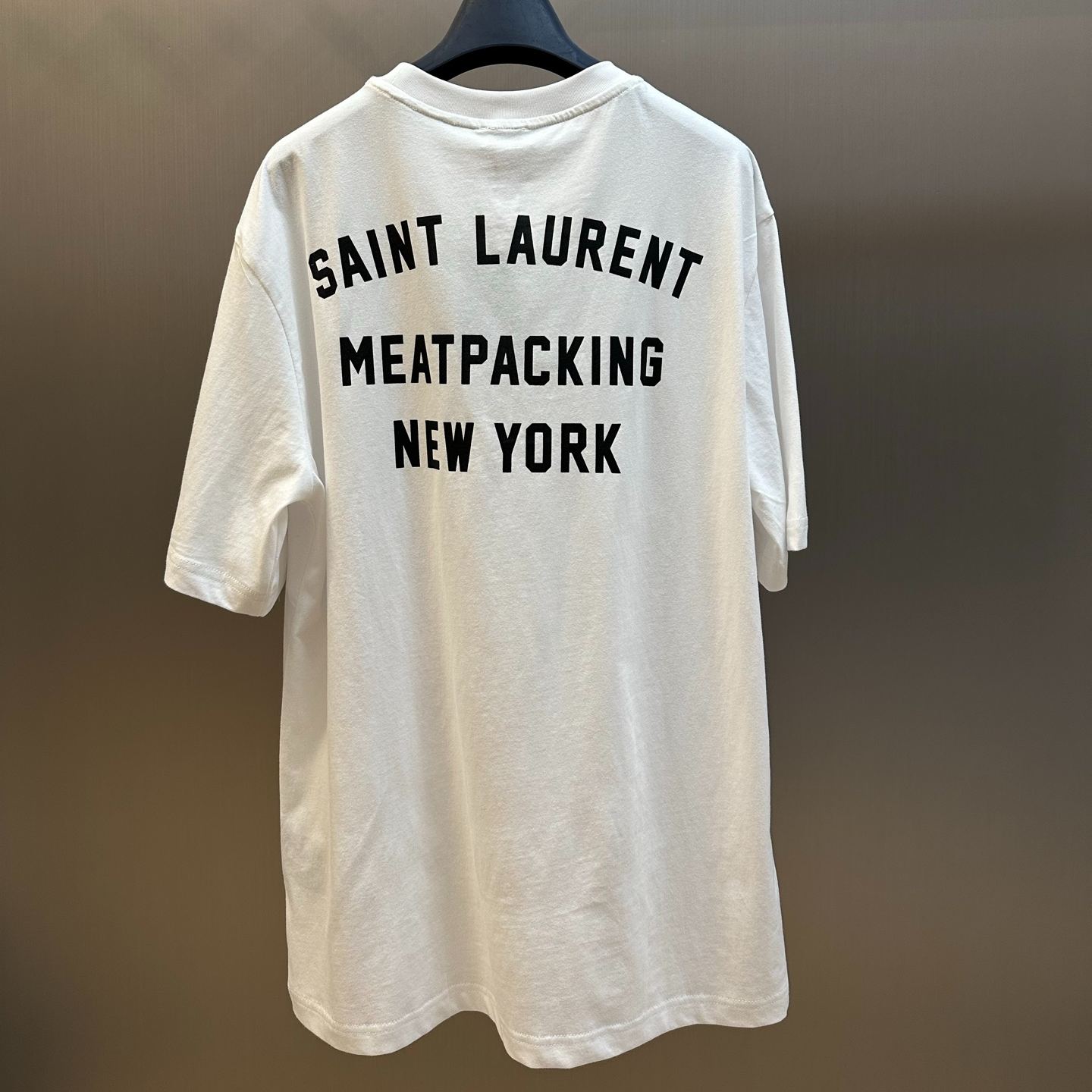 SAINT LAURENT silk T-white（844555YCL360907）
