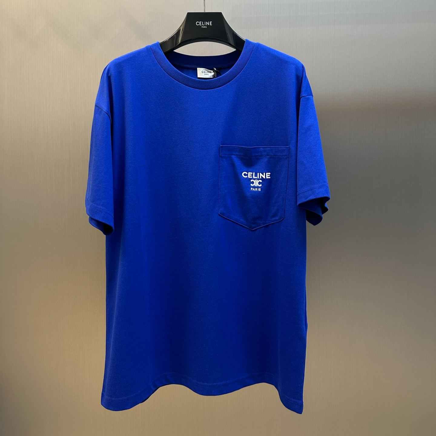 CELINE T-shirt/Cotton Knitwear - Black/Carmine (RX0I31242-GDX7）