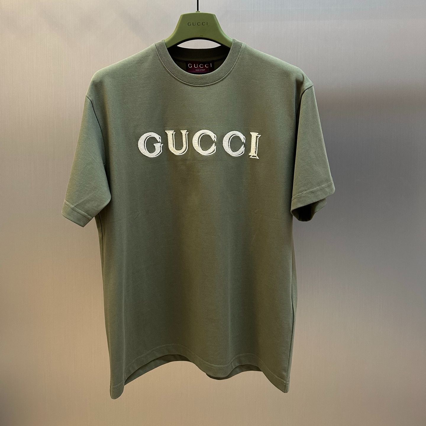 GUCCI Cotton jersey T-shirt with embroidery（‎798115 XJHN3 3254）