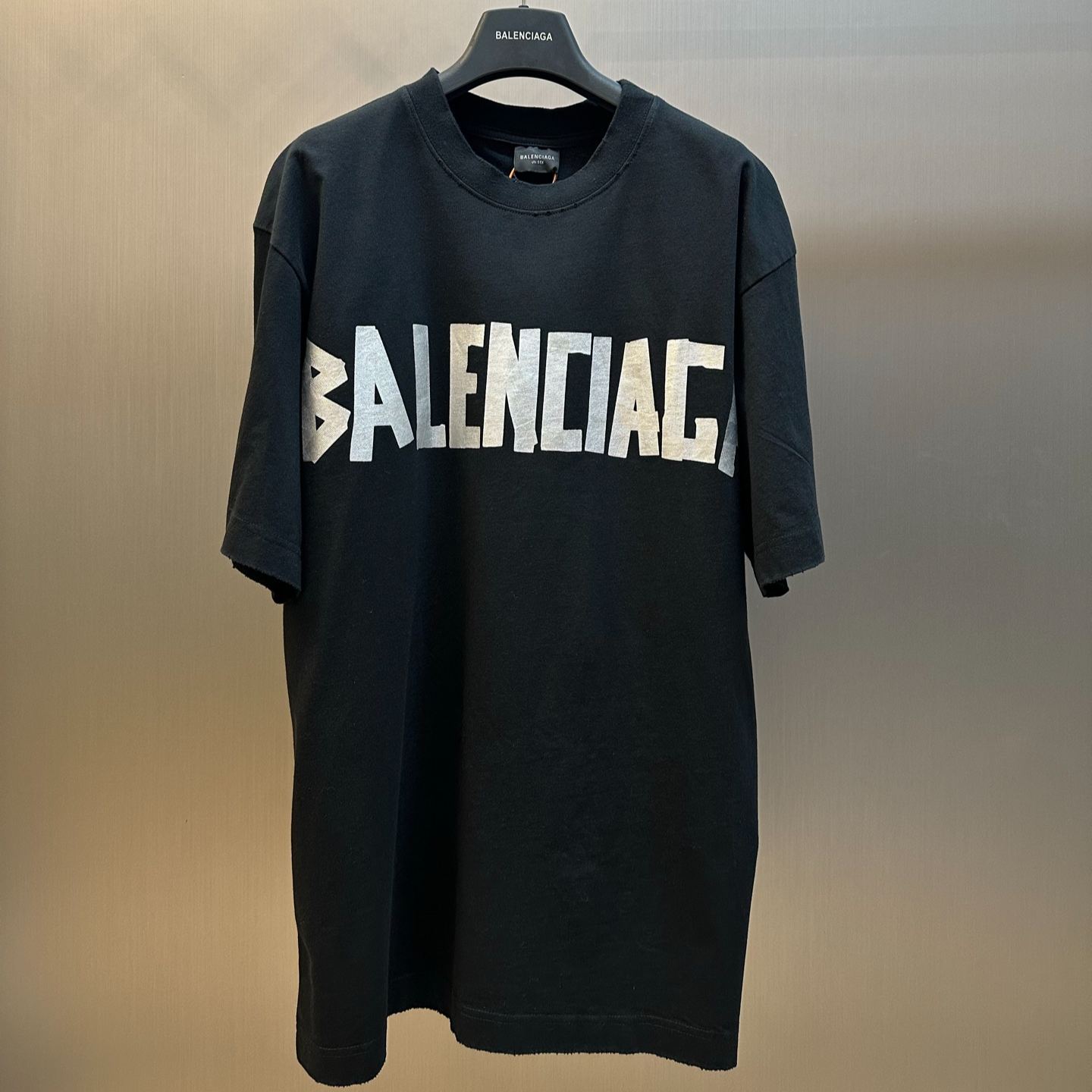 BALENCIAGA Tape Type T-Shirt Medium Fit "Beige" (764235TSVK19501）
