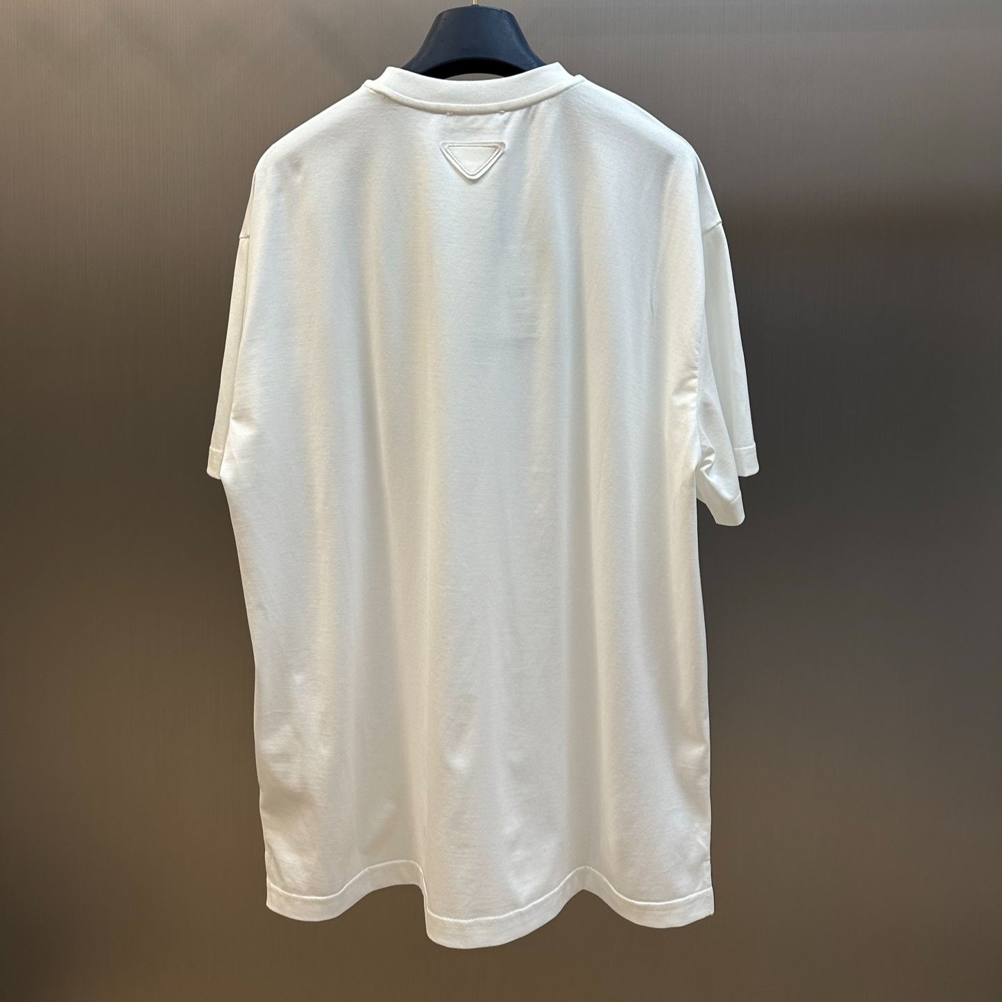 Prada printed cotton T-shirt (UJN972-1851-F0963-S-OOO）