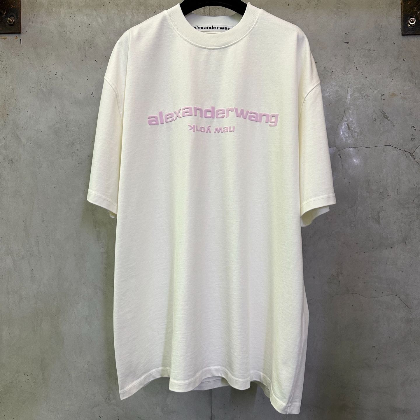 alexanderwang Puff Logo Short Sleeve Tee (UCC1261894-black）