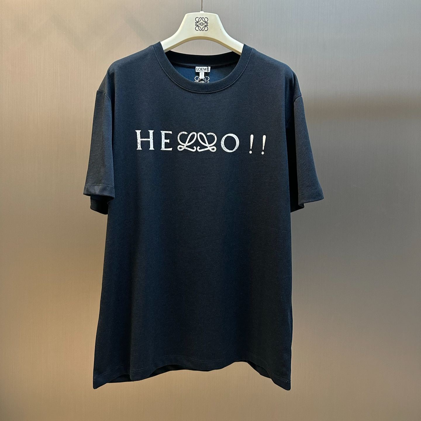 LOEWE Cotton blend regular fit T-shirt in blue (H526Y22XD7-5110）