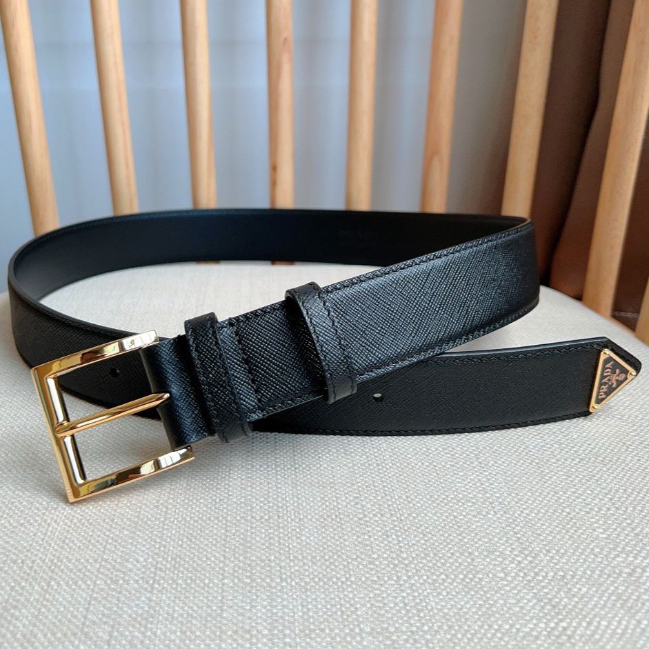 Prada Saffiano leather belt-3.5cm（843336）