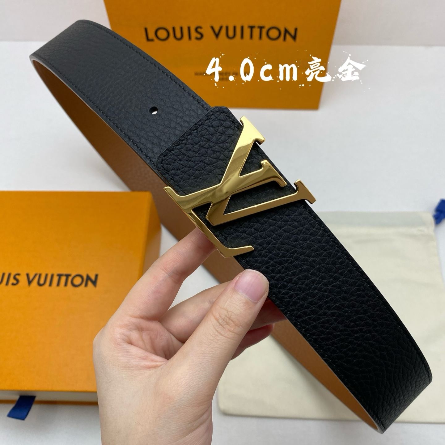 Louis Vuitton LV monogram 40mm double-sided leather belt（M9151）