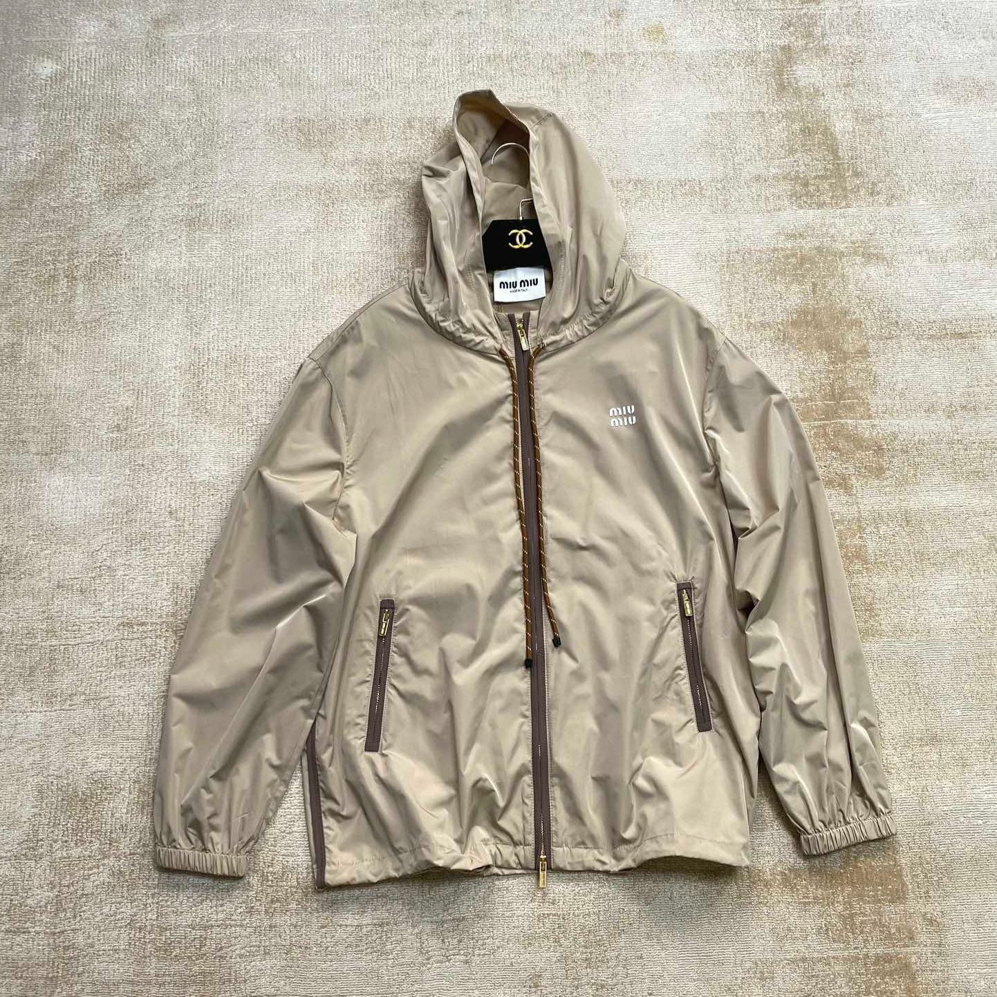 MIUMIU Functional Fabric Waist-cinching Jacket（ML1055-13MF-F0065）