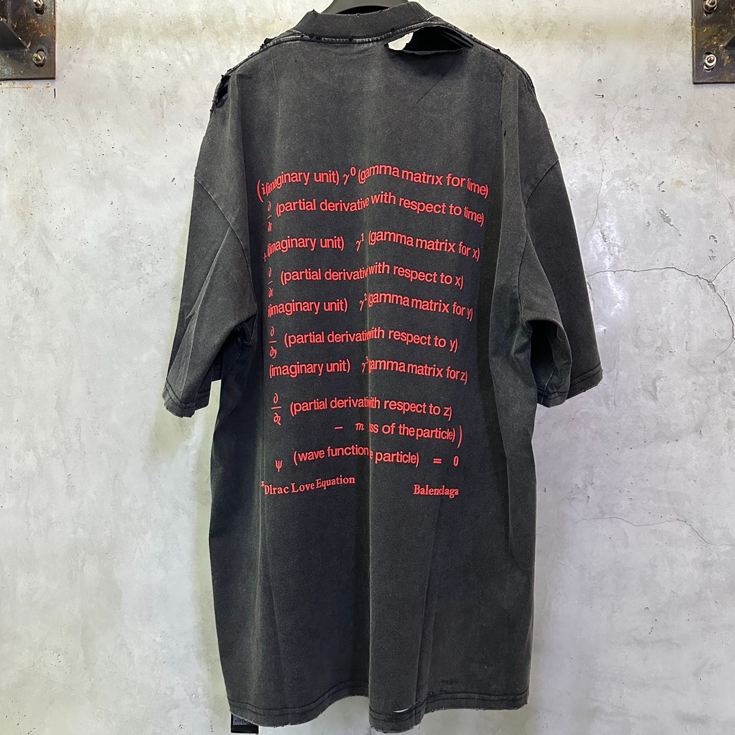 BALENCIAGA Men's Dirac Equation Oversized T-shirt（850345TTVO99300）