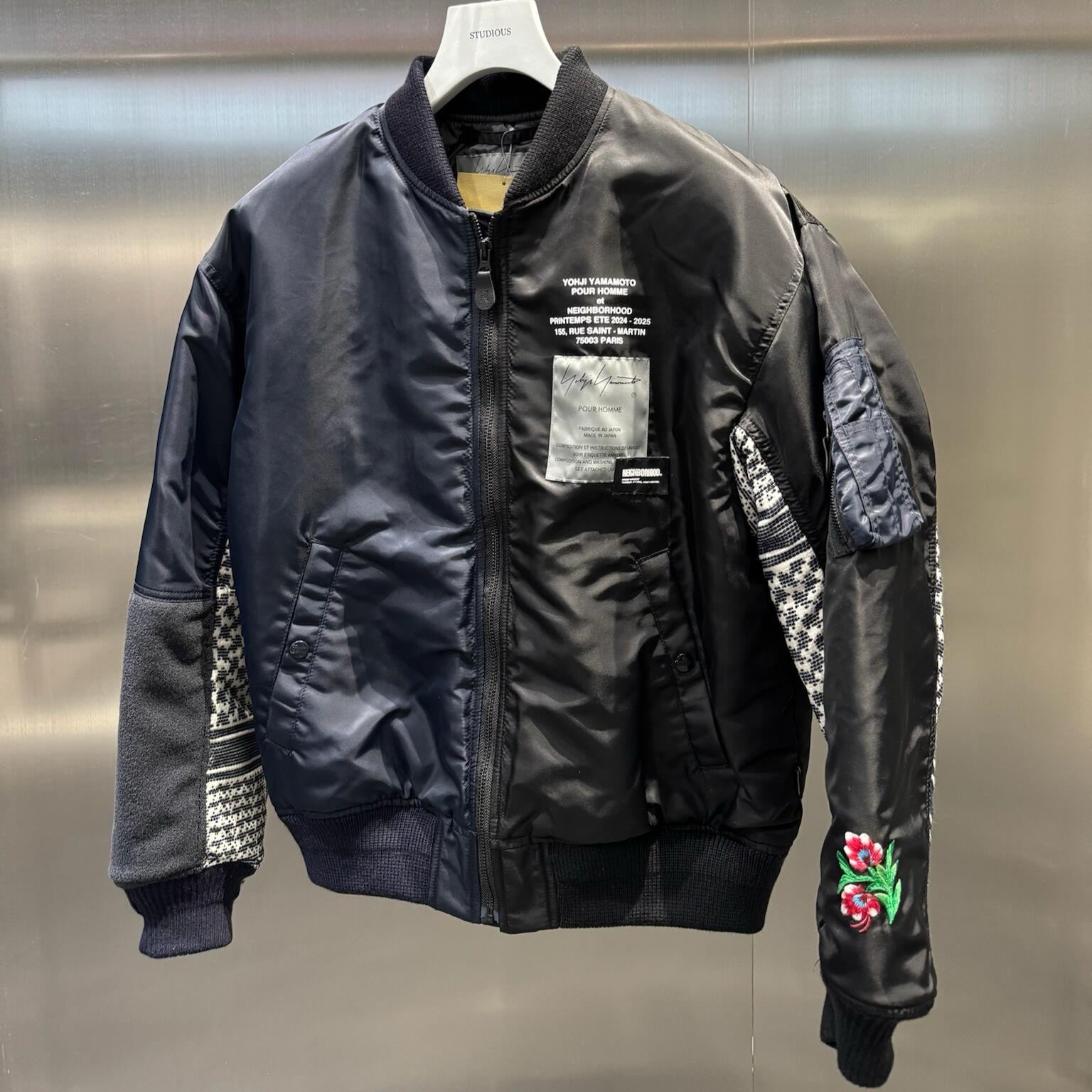 NEIGHBORHOOD x Yohji Yamamoto MA-1 Jacket "Black" (242SPYYN-JKM01S）