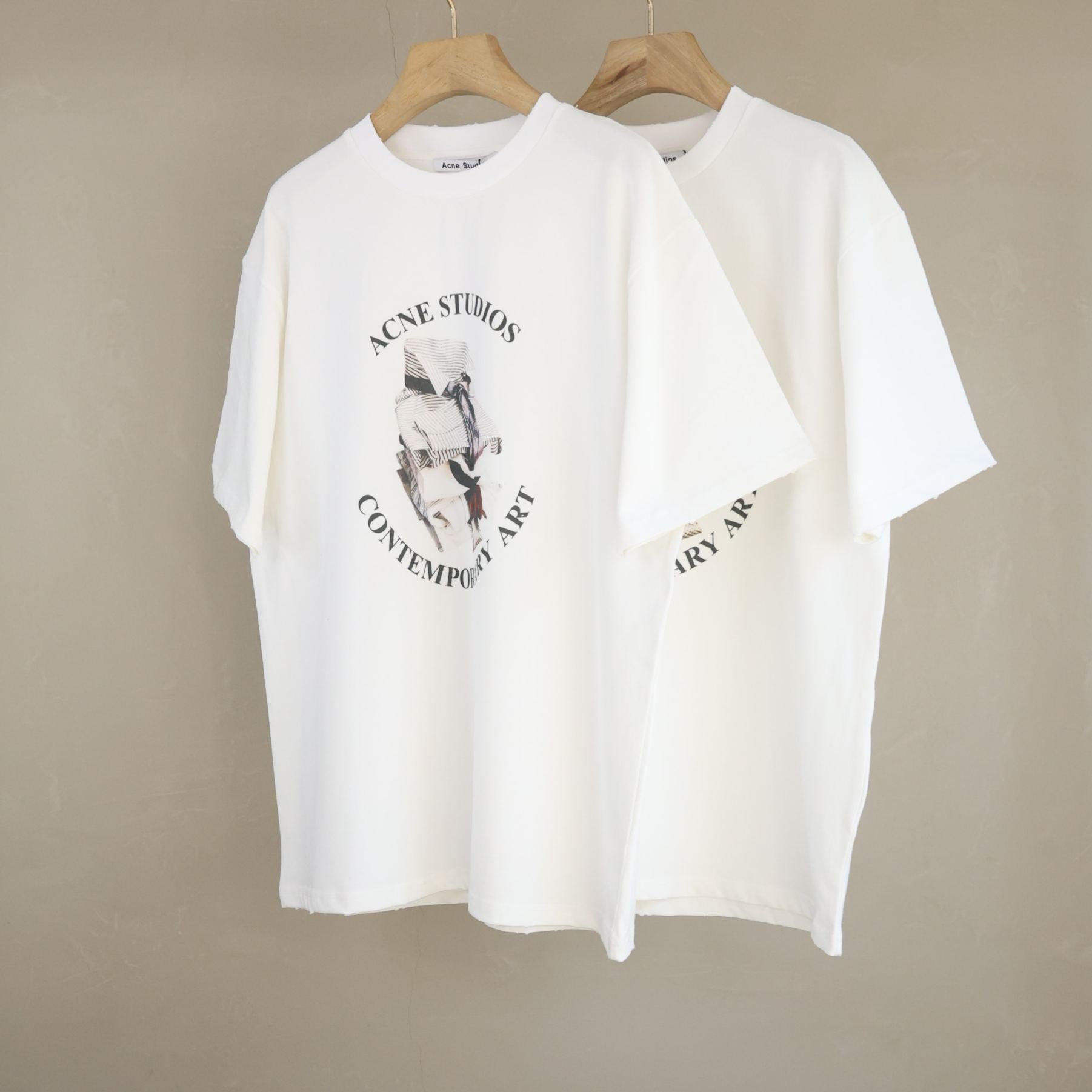 Acne Studios Printed T-Shirt - Relaxed Fit "Off White" (AL0534-AEG）