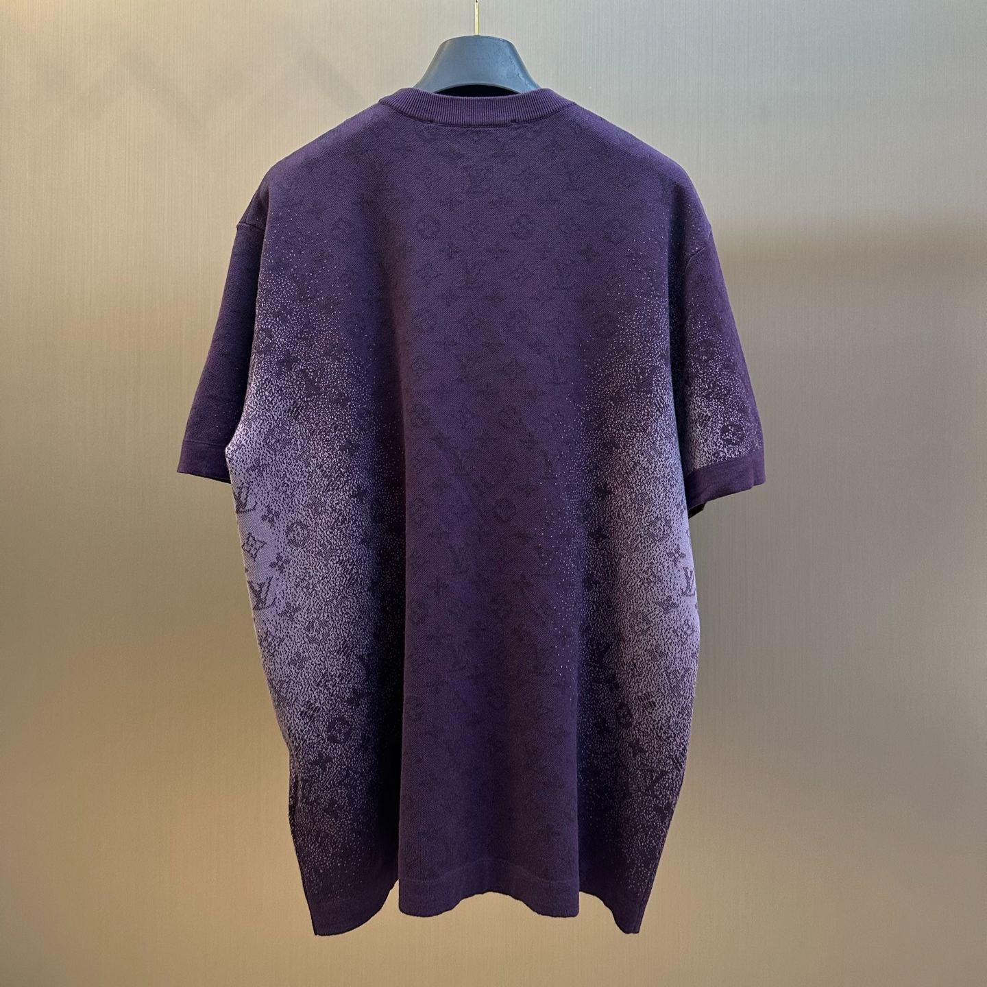 Louis Vuitton Monogram pattern jacquard short-sleeved crew neck top（1AJTV8）