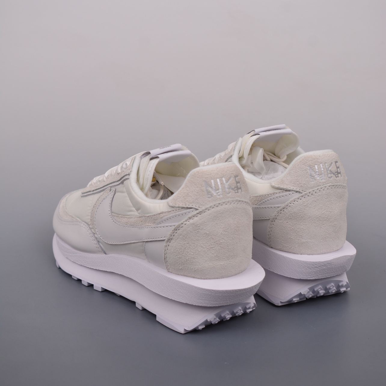 sacai × Nike LDV Waffle "Triple White" (BV0073-101）