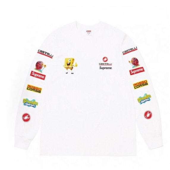 Supreme x SpongeBob L/S Tee Long Sleeve Tee (SUP-SS25-250）