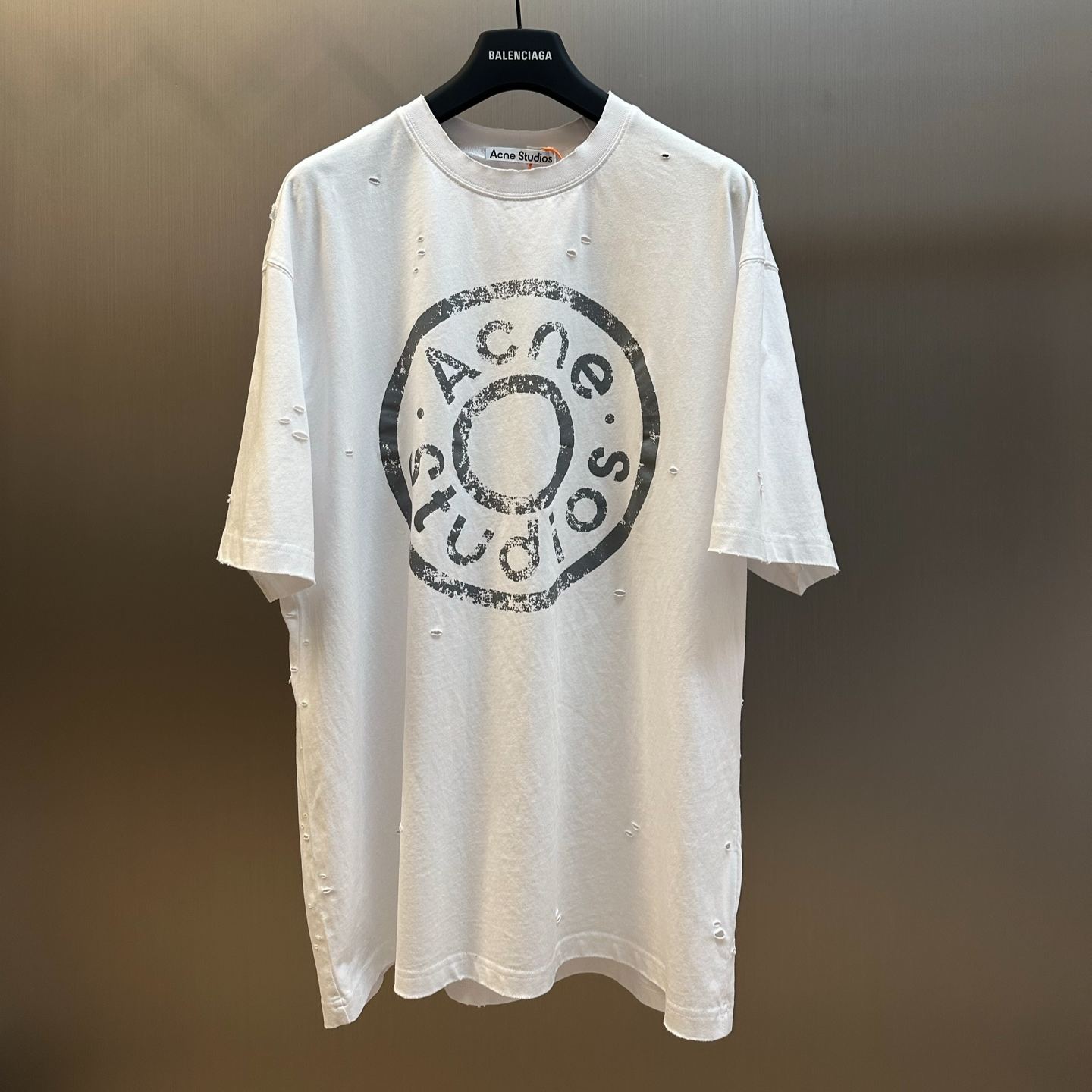 Acne Studios White Logo T-shirt 'Optic White'  (CL0294-183）