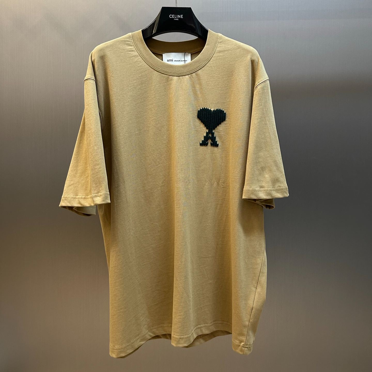 AMI Paris Ami De Coeur logo-embroidered T-shirt（E26UTS362726）