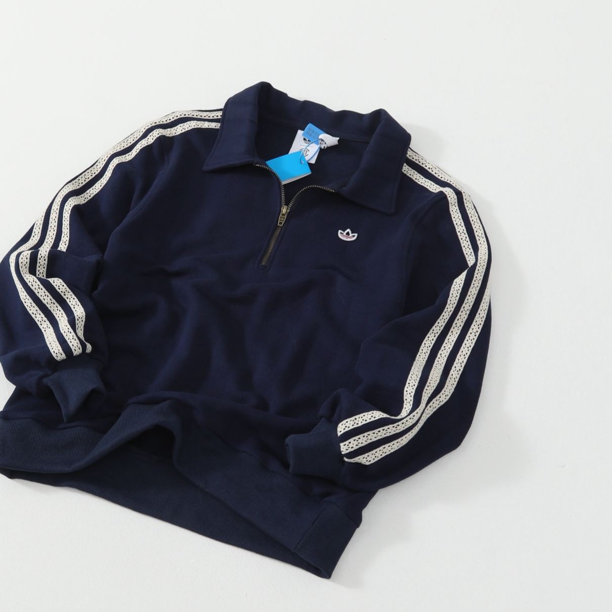adidas x CLOT Quarter Zip 'Night Indigo'(JM7097）