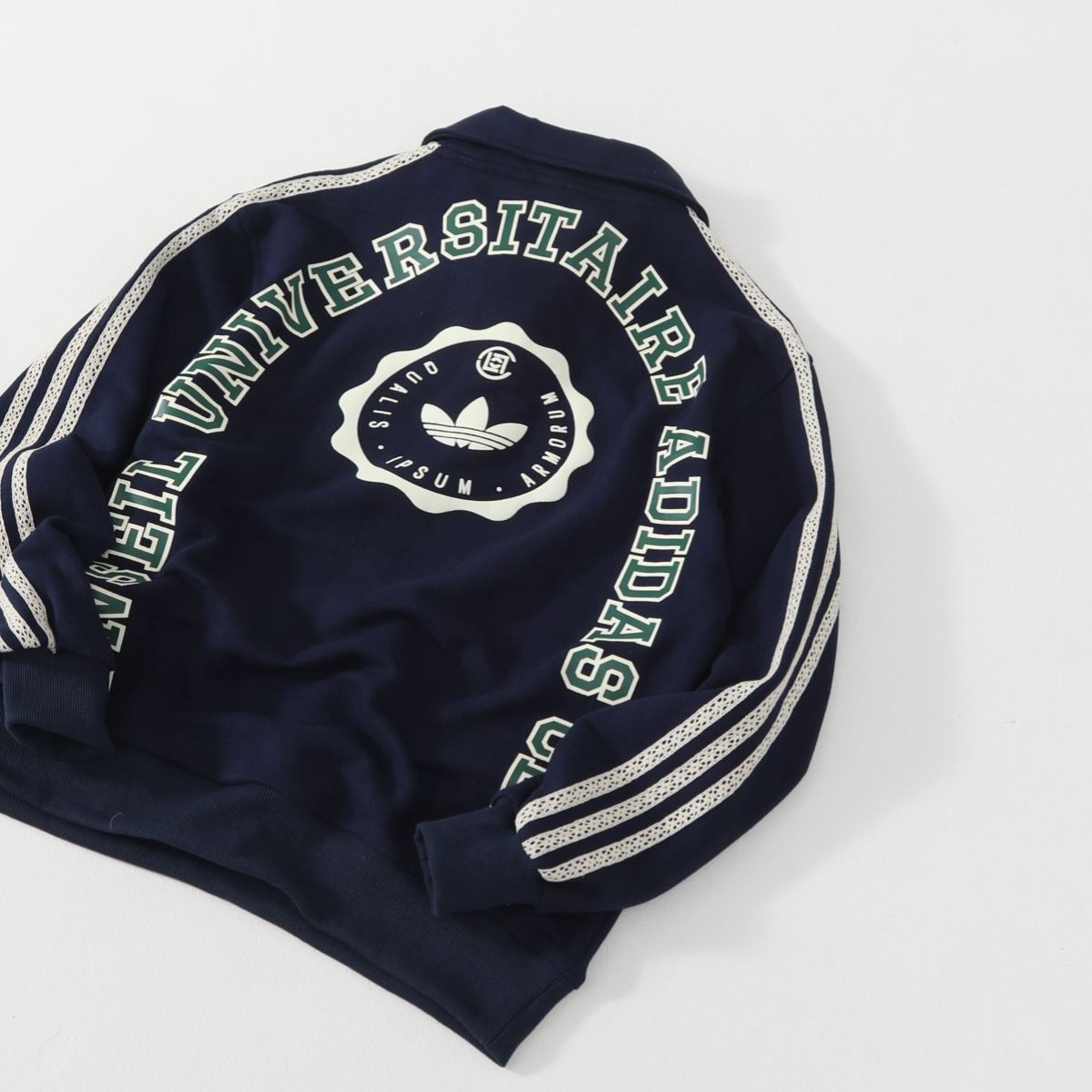 adidas x CLOT Quarter Zip 'Night Indigo'(JM7097）