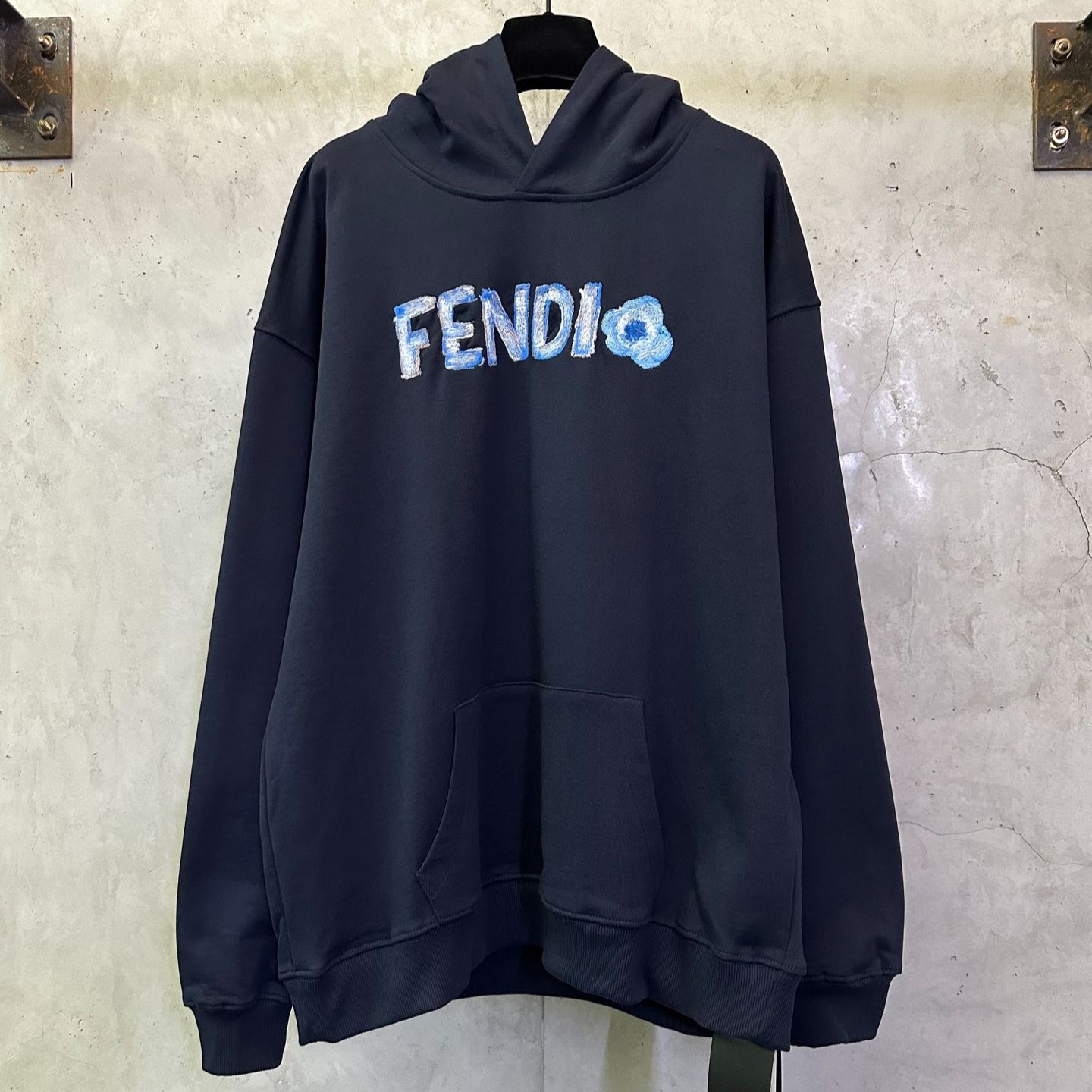 FENDI 2026 Chinese New Year Limited Edition Dark Blue Cotton Sweatshirt (FY1143AYZ8F0PTH）