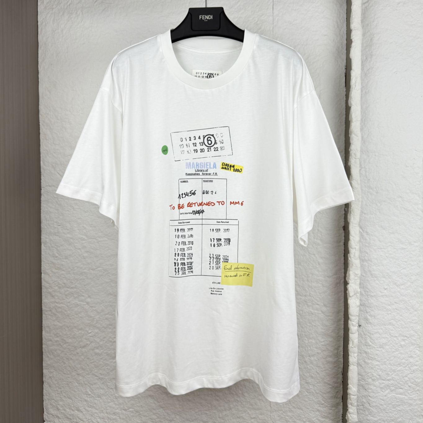 MM6 Maison Margiela Library Stamp T-shirt（SH0GC0070M20170101）