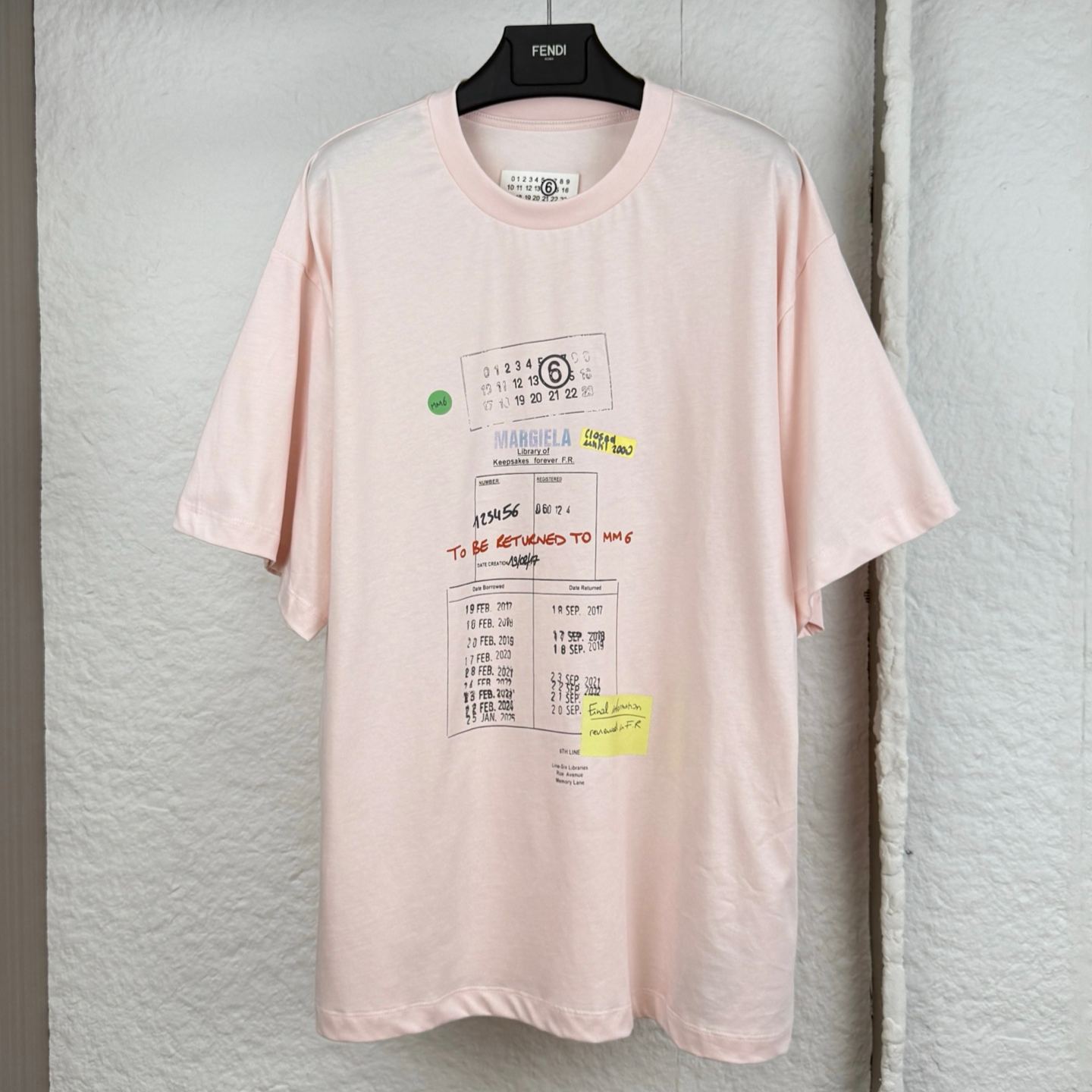 MM6 Maison Margiela Library Stamp T-shirt（SH0GC0070M20170101）