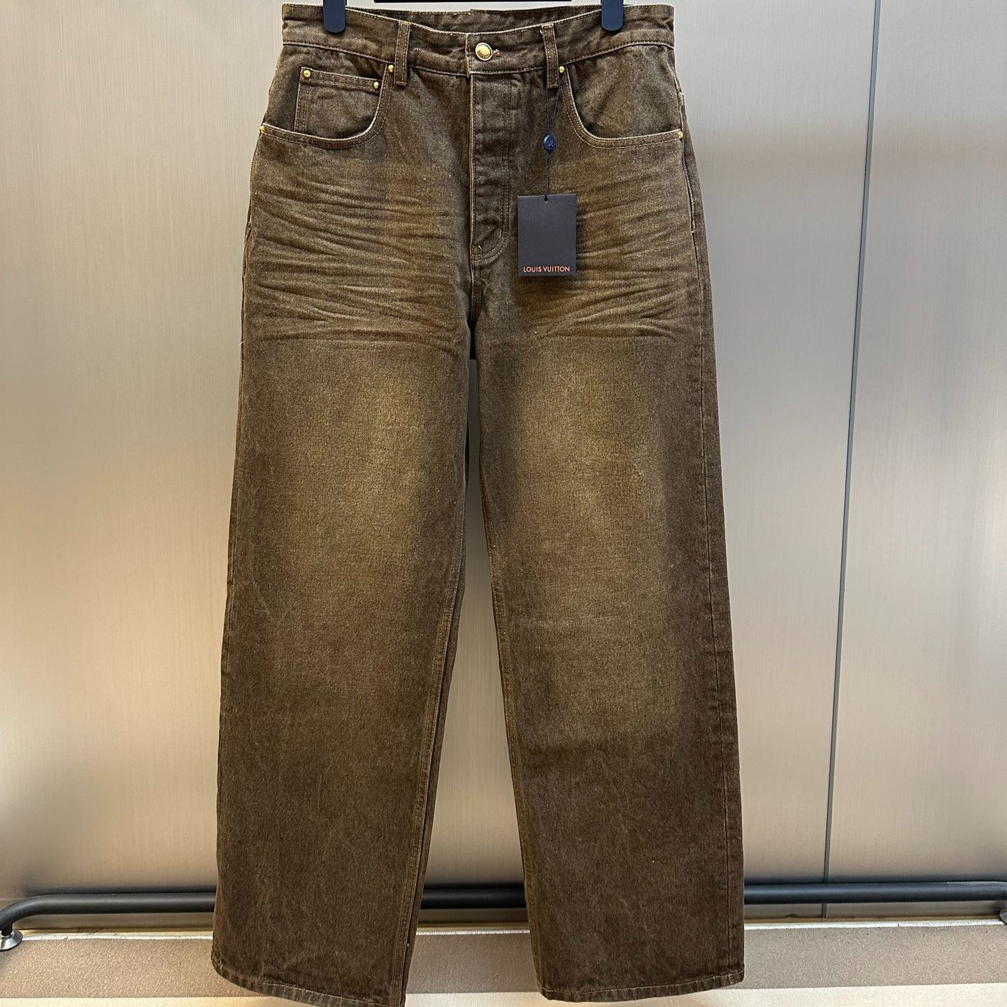 Louis Vuitton Coffee Indigo Denim Skate Pants（1AJUEJ）