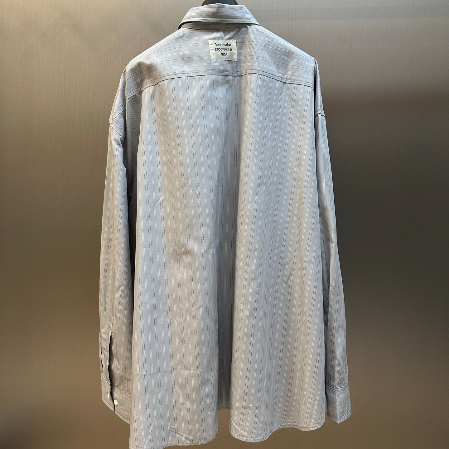 Acne Studios Striped Button-Down Shirt - Grey/Multicolor(BB0698-AM4）