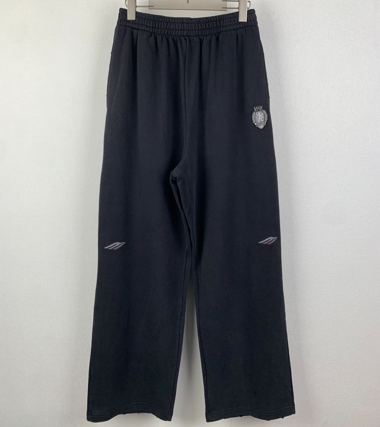 Balenciaga3B Football Baggy Sweatpants 'Black Anthracite'（803266TTVQ81066）