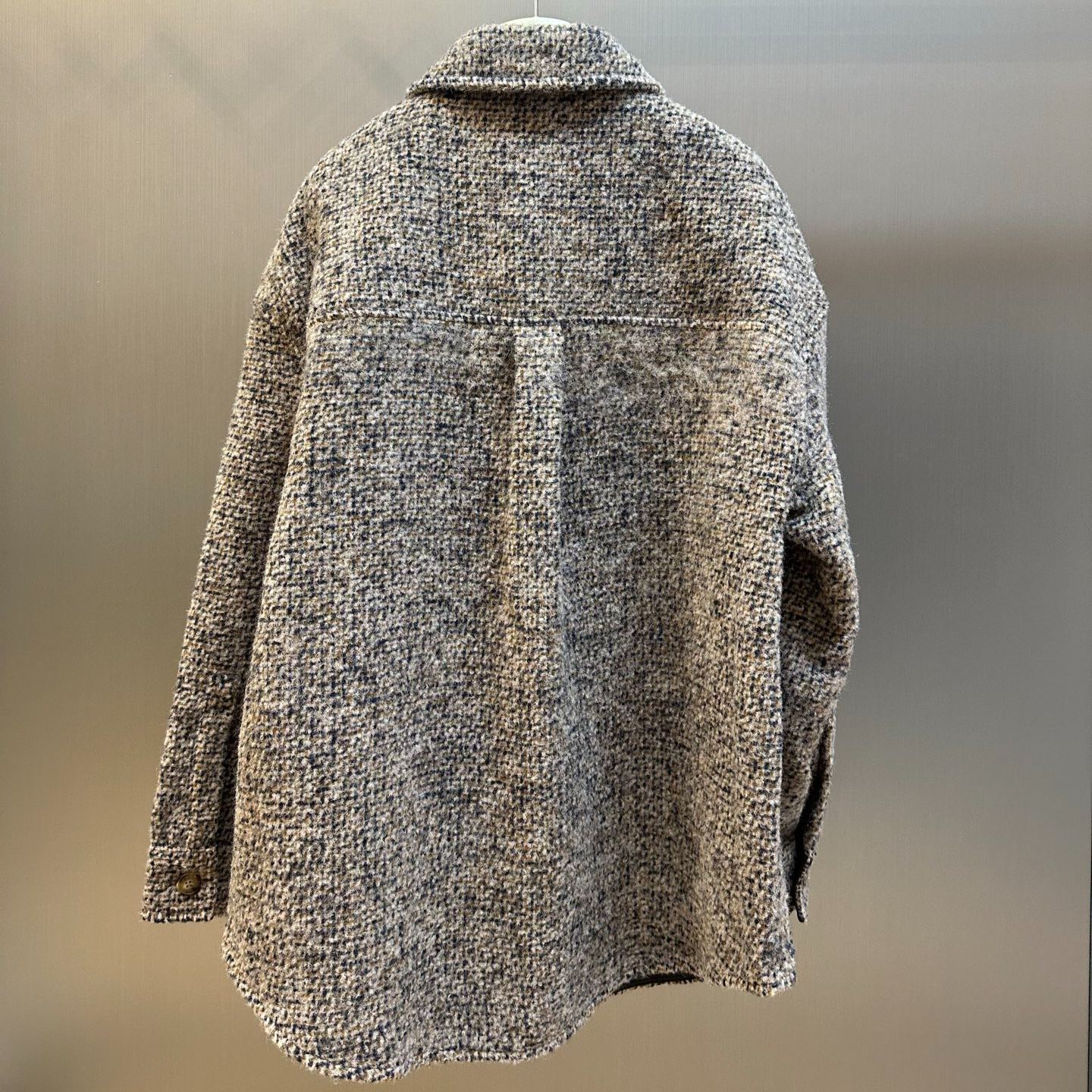 LOEWE wool and alpaca blend coat and shirt, beige(H526Y02X55-6853）