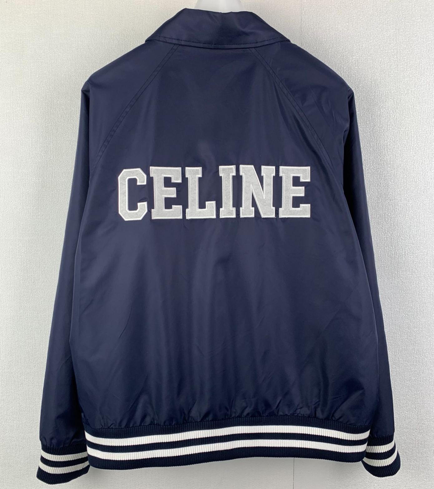 CELINE Teddy Collar Shirt 'Navy Blue'（RV08U0550-07OC）