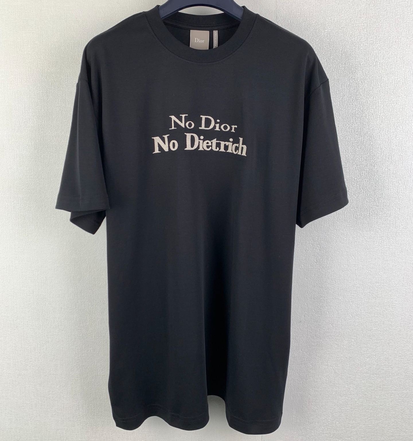 DIOR T-shirt with Lettering Gray Cotton Jersey（623T14A4E16-X0100）