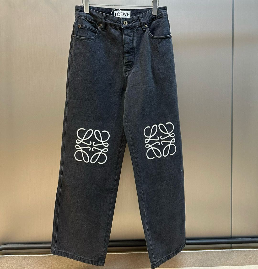 LOEWE Button Flight Jeans Loose Fit Jeans (H526Y11X78-1100）