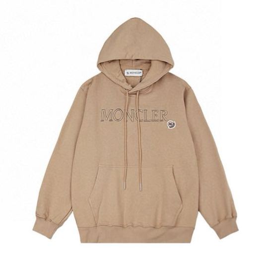 MONCLER Logo Cotton Fleece Hoodie Long Sleeve（I20938G0002689A1K999）