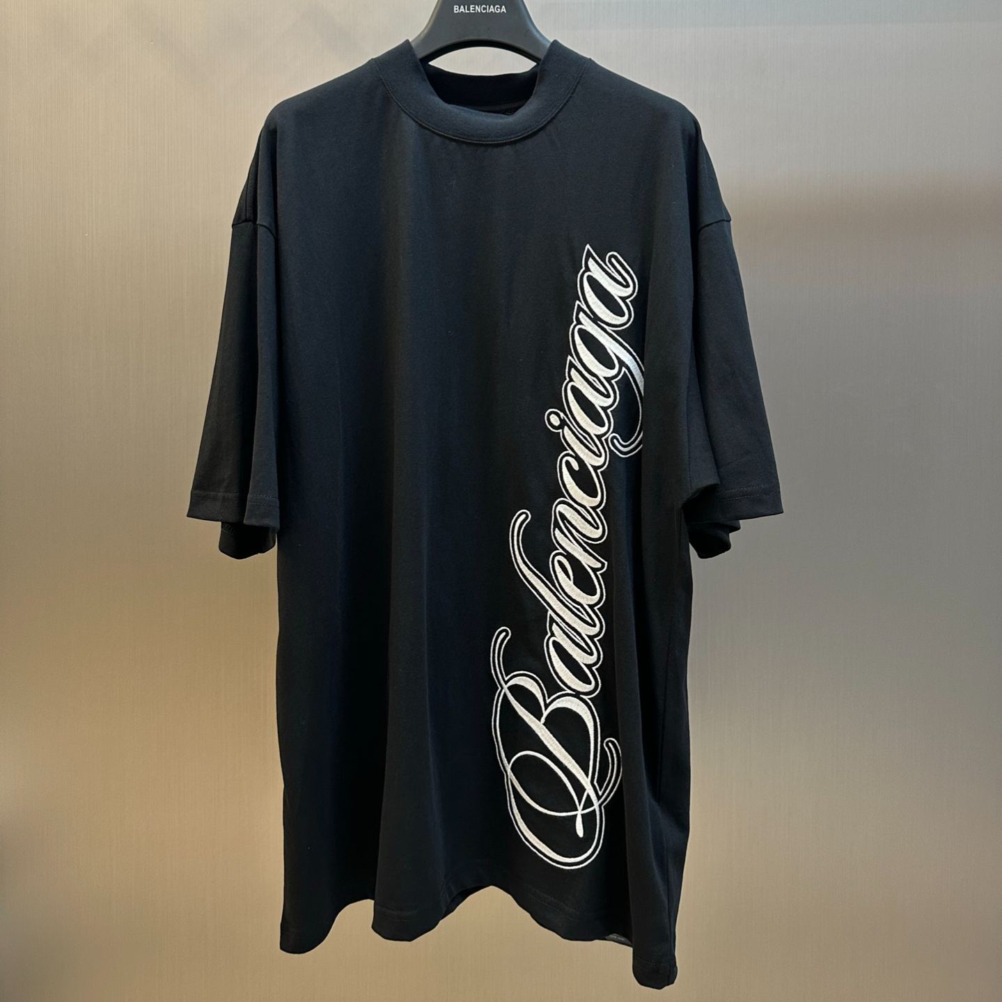 BALENCIAGA Cursive Medium Size T-Shirt（764235TTVM76552）