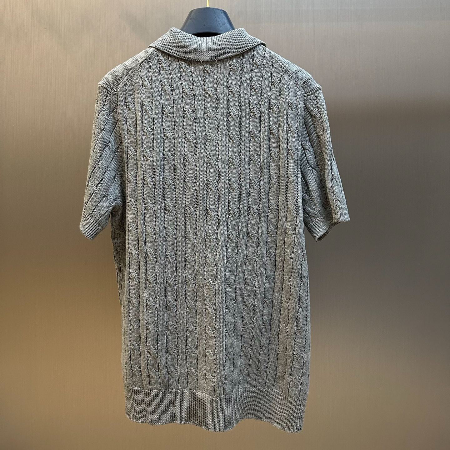 Polo Ralph Lauren Standard Edition Cable Knit Cotton Polo Collar Knit Sweater（MNPOSWE1N820014-400）