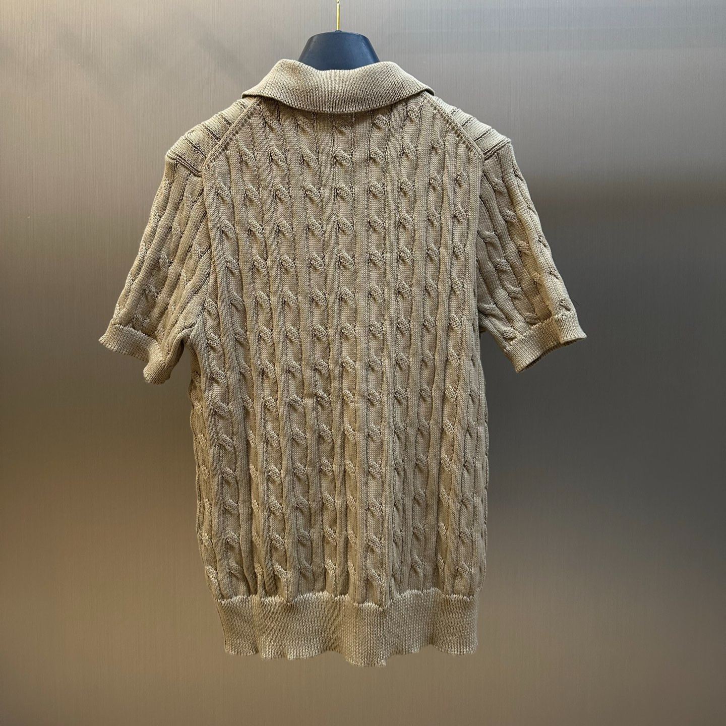 Polo Ralph Lauren Standard Edition Cable Knit Cotton Polo Collar Knit Sweater（MNPOSWE1N820014-400）