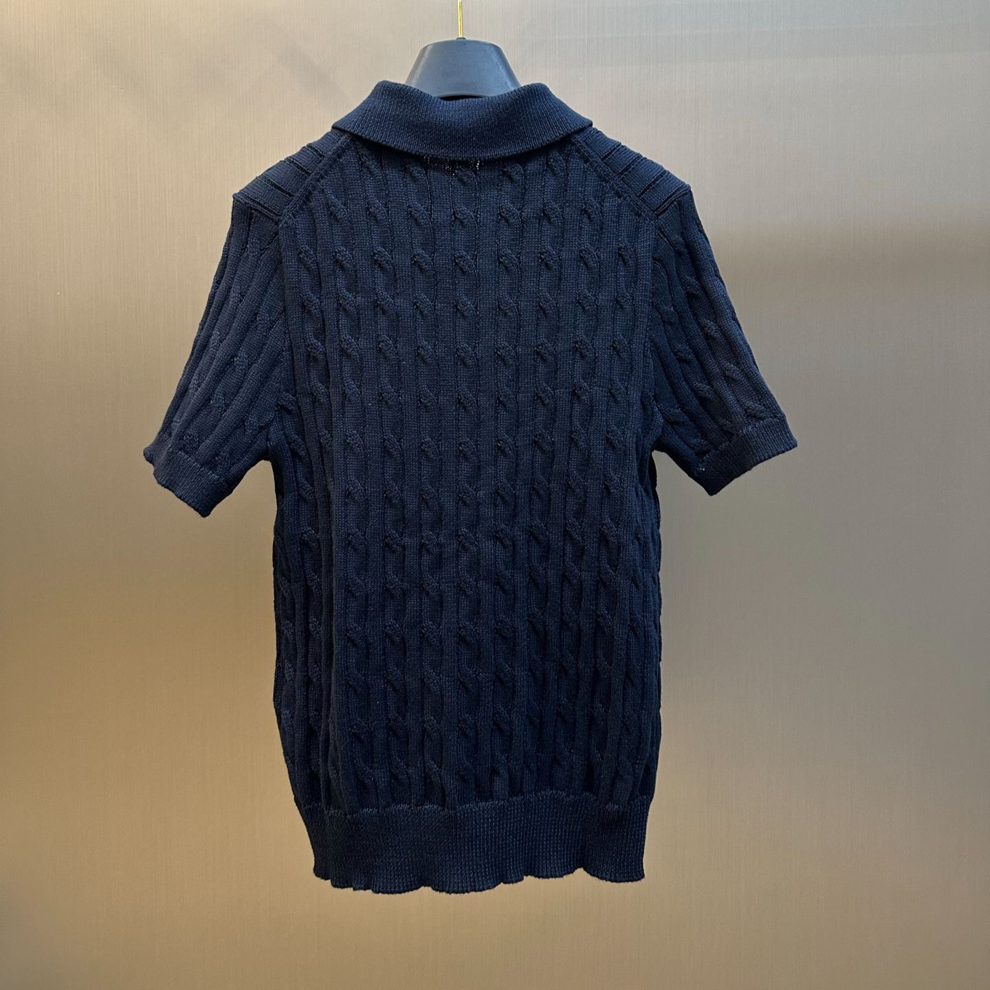 Polo Ralph Lauren Standard Edition Cable Knit Cotton Polo Collar Knit Sweater（MNPOSWE1N820014-400）