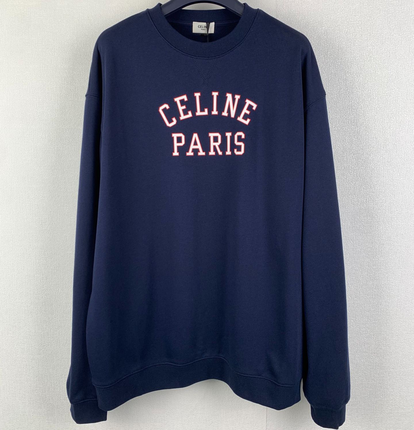 CELINE Sweatshirt / Cotton Fleece Navy  (RY0S1510Z-07RV）