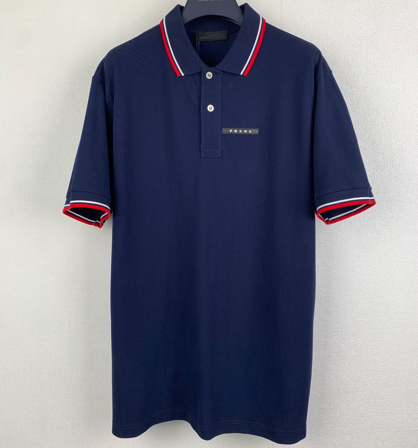  PRADA SJN256 Piqué Rubber Logo Polo Shirt (SJN256-322-F01AE）