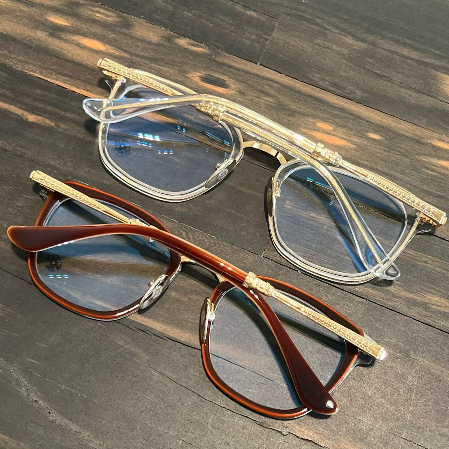 CHROME HEARTS STRAPADICTOME CRYS/GP 51 BS Flare Wellington Men's/Women's (CHROME HEARTS 419)