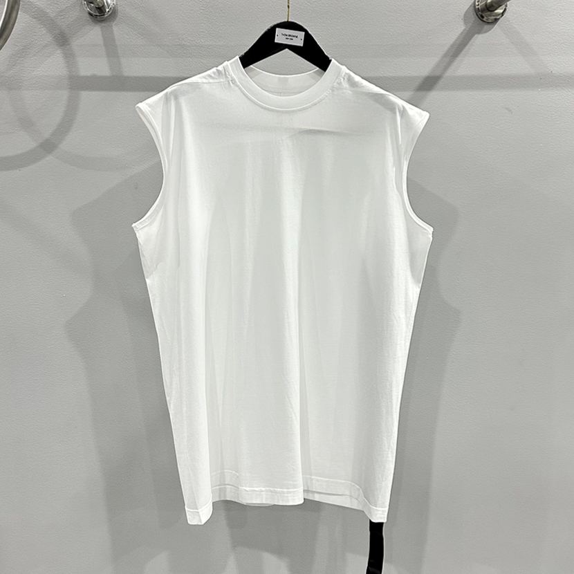 RICK OWENS Oversized Sleeveless Crewneck T-Shirt（RU01D3160BA-09）
